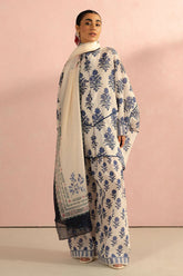 Digital printed Lawn with 4 side printed Lawn Dopatta